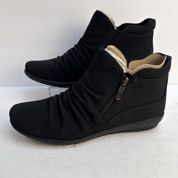 Easy Spirit Womens 9 M Sealeta Ankle Bootie Black Faux suede Square Toe NWOB - Picture 4 of 8